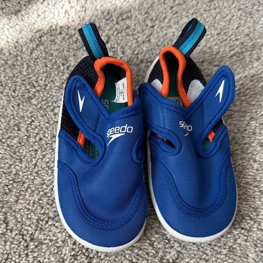 Speedo Kids Blue and Orange Slip-On Water Shoes